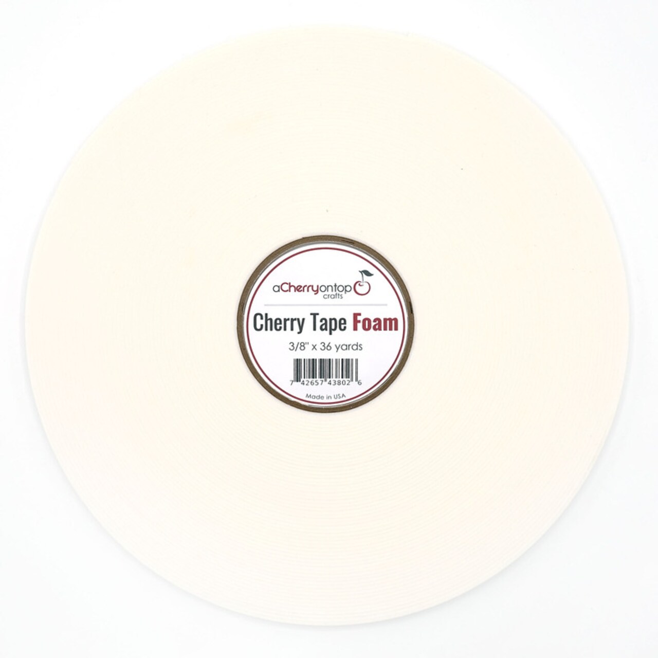 3/8 Inch Foam Cherry Tape - ACOT Double-Sided Adhesive Tape